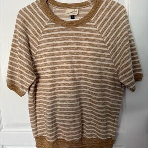 Universal Thread Tan and White Crewneck Sweater